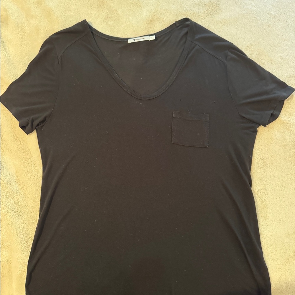 Alexander Wang Black Short Sleeve Pocket Tee